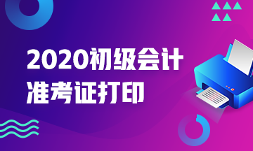 海南省2020年初级会计师准考证打印时间你确定不？